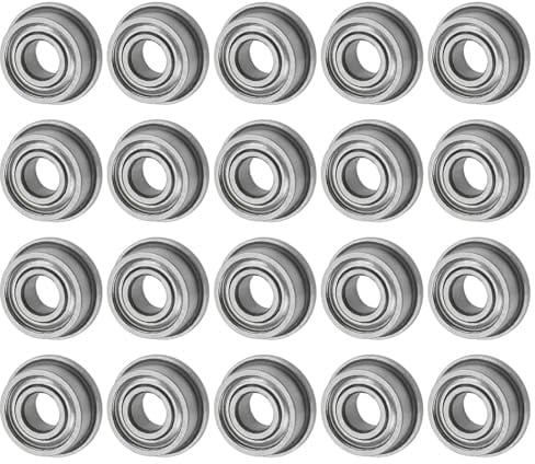 M METERXITY 20erPcs F683ZZ Flanschkugellager 3mm x 7mm x 3mm Doppelt Z1 | Flansch Rillenkugellager, Chromstahl GCr15, Metallabgedichtet, Für Schubkarren, Drucker, Faxgeräte, Elektrowerkzeuge