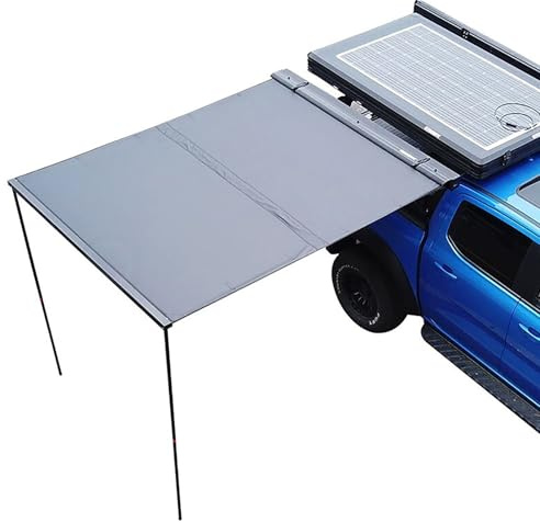 Toldos Lateral Furgoneta Camper, Toldo Coche Impermeable de PU5000 MM con Protección UV50+, Avance Retráctil Furgoneta, Toldo para Tienda de Campaña, Ideal para Camping y Todoterrenos(160x250x110~210c