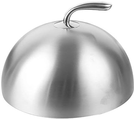 Burgerkuppel aus Edelstahl – 28 cm Schmelzglocke mit Griff, ideal für Steaks, Grillen, BBQ und Lebensmittelschutz, hitzebeständige Abdeckung