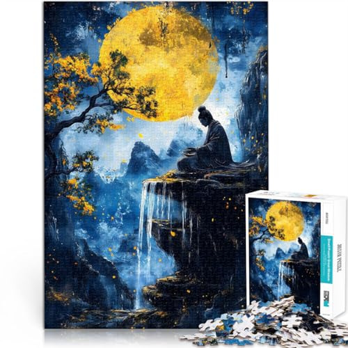 Lernspielzeug Zen-Meditation bei Vollmond 1000-teilige Puzzles für Teenager 38x52cm Angebot als Geschenk für die ganze Familie ab 14 Jahren
