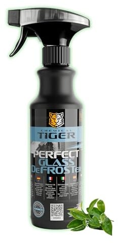 CHEMICAL TIGER - Sbrinante per Parabrezza Auto, Sbrinante per Congelatori, Spray per Vetri Ghiacciati - Fino a -60 °C - Perfect Glass DeFROSTer 500ml - Profumo tè Verde