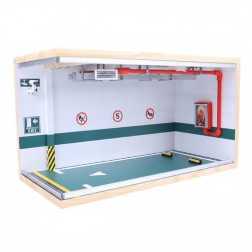 Jinhxofs Diorama Parcheggio Sotterraneo 1:18 Realistico Scena Garage Sotterraneo 1:18 Dettagliato Scena Parcheggio in per Collezione