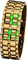 APUS Zeta Gold Green AS-ZT-GG LED Uhr für Herren Design Highlight