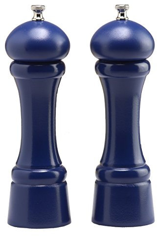 Chef Specialties 8 Inch Windsor Pepper Mill and Salt Mill Set - Cobalt Blue - Made in USA