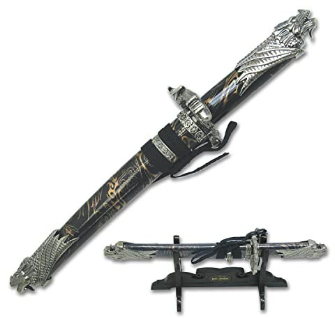 BladesUSA S-237BK Brieföffner mit Samurai-Schwert, insgesamt 24 cm