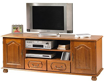 ACTUAL DIFFUSION 56392AR Bretagne Grand Meuble TV avec 2 Portes/2 Tiroirs Bois 46,5 x 158,8 x 60,3 cm