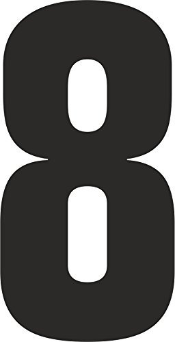 Self Adhesive Vinyl Letters/Numbers 17cm - Ideal for Signs/Wheelie Bins/Vehicles (Black 8)