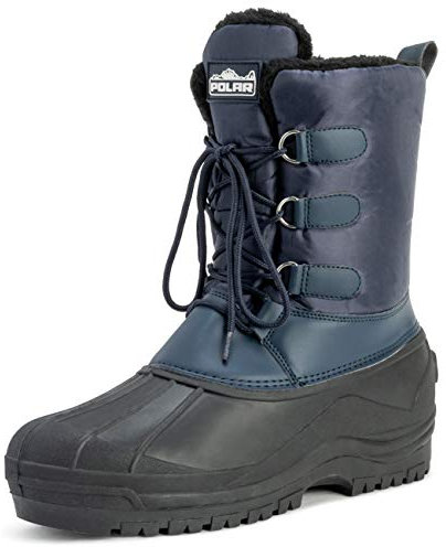 Uomo Letame Allacciare Breve Nylon Pioggia Allacciare Anatra Stivali - NAV44 AYC0143