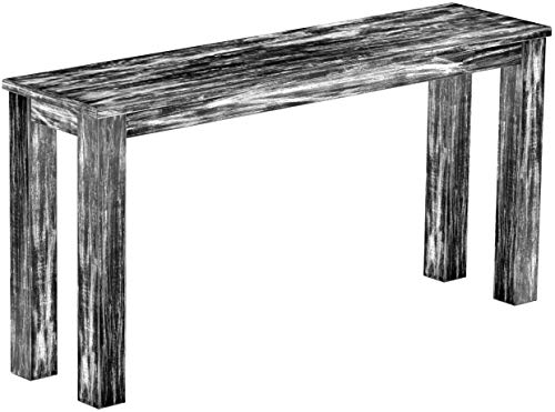 Barbank 150 cm Rio Classico Shabby Antik Ebenholz Pinie Massivholz Hochbank Konsolentisch Holzbank - Größe und Farbe wählbar Brasilmöbel
