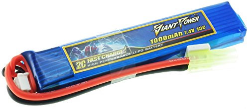 7.4v Airsoft LiPO Batteries (1000mAh 15C Stick)
