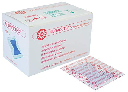 RUDADETEC detektierbare Fingerkuppenpflaster 100 Stück