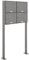 AL Briefkastensysteme 4er Standbriefkasten in Aluminiumgrau RAL 9007 als 4 Fach Briefkastenanlage DIN A4 in Postkasten Briefkasten Design modern