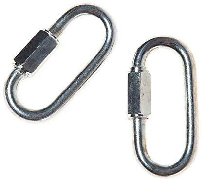 2 x Schraubverbinder Ø 6mm Karabinerhaken Kettennotglied Schraubkarabiner