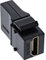 InLine 76202N HDMI Keystone Snap-In Einsatz 4K/60Hz, HDMI A Buchse/Buchse, gewinkelt, schwarz