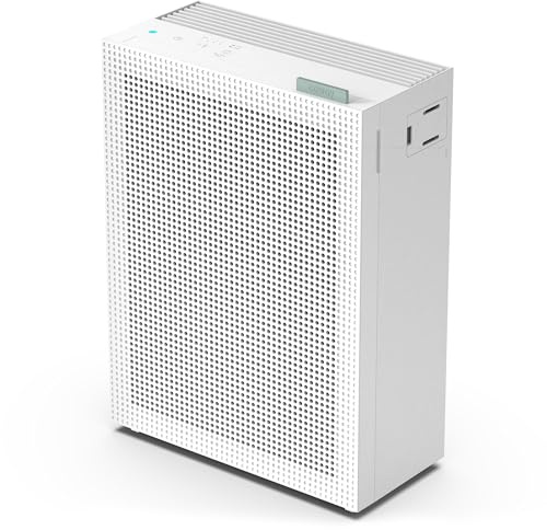 COWAY Air Purifiers for Home Bedroom up to 1,035ft² with HEPA Filter, Carbon Filter, Washable Filter for Smoke, Pollen, Dander, with Air Quality Monitor, Auto Mode, 3yr Warranty, Airmega 150 White