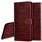 IMEIKONST Sony Xperia L3 Case Mandala Embossed Design Premium PU Leather Bookstyle Phone Case Flip Notebook Wallet Card Slot Holder Magnetic Stand Cover for Sony Xperia L3 Mandala Brown LD