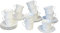 Hogar y Mas Juego de Café Porcelana 12 Piezas, Vajilla Blanca 60 ml Tazas y Platos 6x6x11 cm