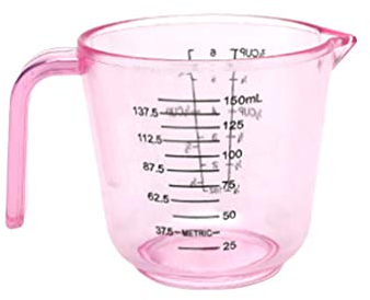 dragonaur-home decor 150/300/600ml Stackable Handle Plastic Measuring Cups Water Milk Egg Scale Measuring Cup with Spout Pink 150ml