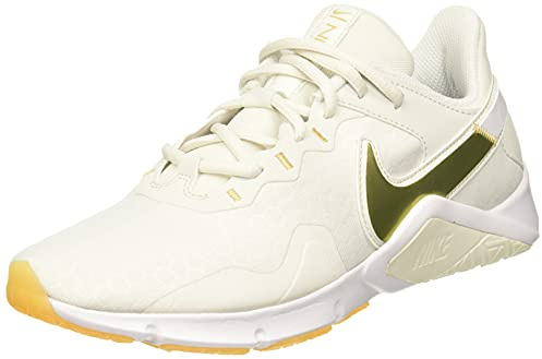 Nike Damen WMNS Legend Essential 2 Trainingsschuhe, Platinum Tint/MTLC Gold Star, 38.5 EU