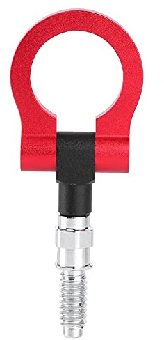 Akozon Gancio di Traino Traino Gancio di Traino per Auto Universale Rimorchio per Auto in Lega di Alluminio Kit Gancio di Traino Anteriore Gancio a Vite per Serie E.(Rosso)