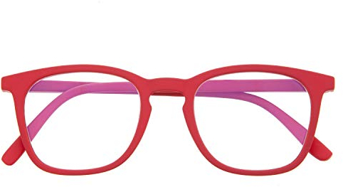 DIDINSKY Blaulichtfilter Brille für Damen und Herren. Blaufilter Brille mit stärke oder ohne sehstärke für Gaming oder Pc. Gummi-Touch-Tempel und Blendschutzgläser. Cherry 0.0 – TATE