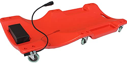 Kunststoff Unter Autokreeher, Werkstatt Garage Mechaniker Rollbrett Werkstatt Mit Universalrad Und Elastischem Kissen, Dolly-Rädern, Werkstatthocker Für Auto Repair Shop (Color : Red)