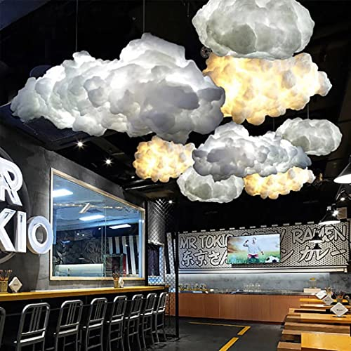 1 STÜCK Simulation Wolke Pendelleuchte Kreative Kunstfaser PVC Wolke Kronleuchter Schwebende Wolke Deckenleuchte Dekorative Wolke Deckenleuchte Für Schlafzimmer, Kinderzimmer