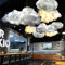 1 STÜCK Simulation Wolke Pendelleuchte Kreative Kunstfaser PVC Wolke Kronleuchter Schwebende Wolke Deckenleuchte Dekorative Wolke Deckenleuchte Für Schlafzimmer, Kinderzimmer