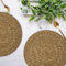 Homebia Designs Tischset aus Seegras, naturfarben, 2 Stück, dekorativ, Tischmatte, schöne runde Aufladegeräte für Speiseteller, Esstisch, Weihnachtsdekoration, Event, Dinnerpartys, Hochzeiten