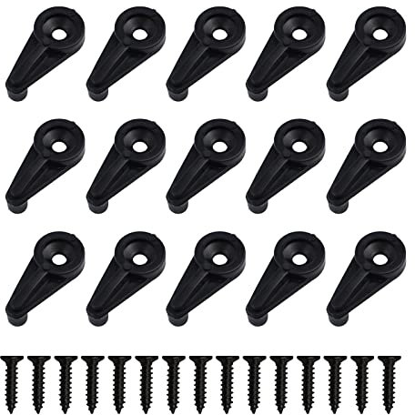 MOROBOR 50-Piece Glass Clip Kit, 4MM Panel Glass Retainer Clips with Screws for Fixing Cabinet Doors (Black)