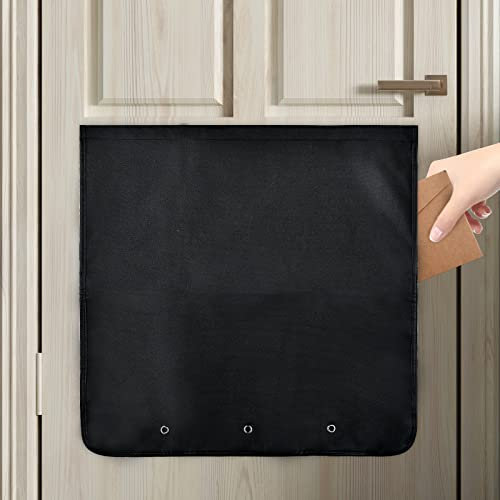 DODUOS 52 * 51cm Letter Box Catcher for Front Door, Black Post Catcher for Letterboxes-No Tools or Screws Needed, Letter Box Cages Indoor for All Small Packages, Magazines, Post, Mail, Letter