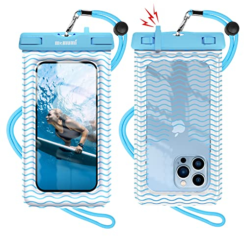 memumi Custodia Impermeabile Smartphone[1 Pezzi] IPX8 Porta Cellulare Subacquea, Cordino Staccabile e Regolabile, Borsa Impermeabile per iPhone 14 13 12, Samsung, Huawei, Fino a 7.0 Pollici