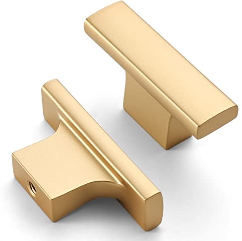 Amerdeco 10 Stück Möbelknöpfe Gold, Schrankknöpfe, Schubladenknöpfe, Türknöpfe, Kommodenknöpfe UK0048