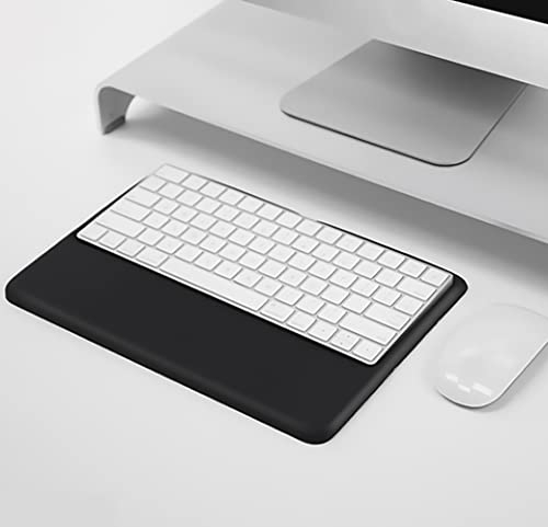 Wireless Keyboard Riser with Silicone Wrist Rest Keyboard Clear Ergonomic Stand for Apple Magic Wireless Keyboard 78 Keys, Office/Home USE (Black)