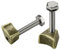 Ancrages d'échelle de piscine pour ancrages de style Hanovre - Bronze - avec boulon - Pièces d'échelle de piscine pour douilles de 7,6 cm et 10,2 cm - PW-4C