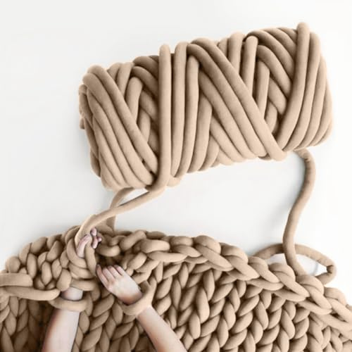 RANJIMA Armstricken Wolle 500g/25m, Chunky Yarn Dicke Wolle zum Handstricken, Geschenk zum Valentinstag für Ihn und für Sie, Schlauchgarn Häkelwolle Strickwolle Dickes Garn für Anfänger,Decken,Tasche