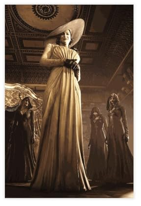 FrySky Resident Evil 8 Village Game Poster Leinwand Poster Wandkunst Dekor Druck Bild Gemälde für Wohnzimmer Schlafzimmer Dekoration ungerahmt 60 x 90 cm