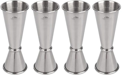 A Bar Above Jigger giapponese di alta qualità con 8 misure interne – Labbro arrotolato, doppio Jigger per baristi e cocktail – Professionale e resistente in acciaio inox 304 Jigger Cocktail Jigger
