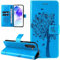Dcjlbo Hülle für Samsung Galaxy A55 5G Handyhülle mit Kartenfach Motiv Muster Blumen Hülle Leder Klappbar Klapphülle Cover Flip Case Handytasche Magnet Schutzhülle für Samsung Galaxy A55 5G-Blau