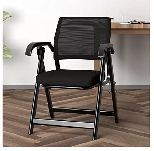 Stapelsessel mit Netzrücken, gepolstertem Stoffsitz und ergonomischer Holzstütze für den Gästeempfang im Büro, in der Schule, in der Kirche, Faltbarer Stapelstuhl für den Gästeempfang/Nero
