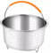 Kalsey Cesta de Vapor Acero Inoxidable, Cesto Accesorio para Cocción, Cesta de Vapor de Vegetales, Multiusos Cesto de Limpieza de Frutas con Mango de Silicona para Cocinas, Restaurantes (8QT)