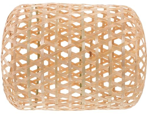 IMIKEYA Suspension Abat-Jour Bambou Rotin Panier Lustre Abat-Jour Tissé Suspension Couvertures Pour Plafond Suspension Lampe Lampadaire 25 Cm