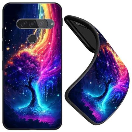 JEZSTHAI Schutzhülle Kompatibel mit Handy LG G8S ThinQ Hülle Silikon Aesthetic Muster Design Handyhülle,Ultra Dünn Weiche Fallschutz Stoßfeste Anti-Kratzt Rückseite Bumper Case,B08