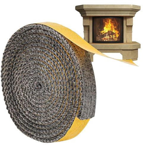 Guarnizione adesiva per stufa, nastro adesivo per , corda piatta per stufe, stufe a legna, ricambio per stufe a legna, per stufe, camini, carbone