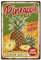 SUPERDANT Metallschild Mit Ananas Motiv Always Fresh Blechschild Vintage Deko Obst Vintage Schild Outdoor Garten Retro Blechschild Für Obstladen Speisekammer Schlafzimmer Poster 30x20cm