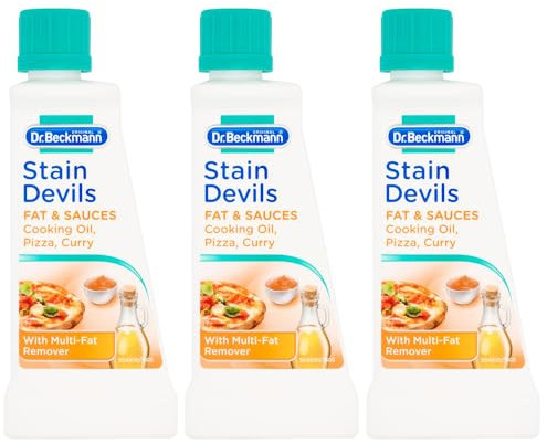 3 x 50 ml Oil Stain Remover for Clothes - Powerful Stain Devils Formula | Grease, Oil, and Fat Stain Remover