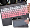 2PCS Keyboard Cover Skin for 2025 iPad Air M3 13 Inch & 2024 iPad Pro 13 inch M4 Chip (A2925/A2926) Magic Keyboard, iPad Pro 13 M4 Keyboard Accessory Protetor, Gradual Pink+Clear