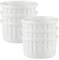 TYMYYS Cocotte Monoporzione Da Forno, 170ml, Terrines, Pirottini In Ceramica, Crema Catalana Ciotole-Bianco-Set of 6