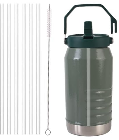 5 PCS Replacement Straws Compatible with Stanley IceFlow Stainless Steel Tumbler 64 oz, Reusable Plastic Straws Compatible Apply to Stanley IceFlow 64 oz Tumbler Stanley Flip Straw Accessories