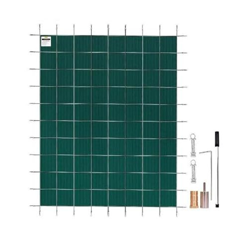BUUNHI Cubre Piscinas Cubierta de Seguridad para Piscinas Que se Adapta a Piscinas rectangulares enterradas de 16 x 32 pies Cubierta de Seguridad para Piscinas con Orificios Accesorios Piscina
